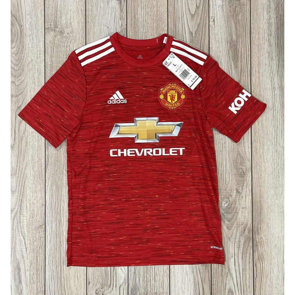 NWT Youth Adidas Manchester United EPL Soccer Jersey - Size Large - $70